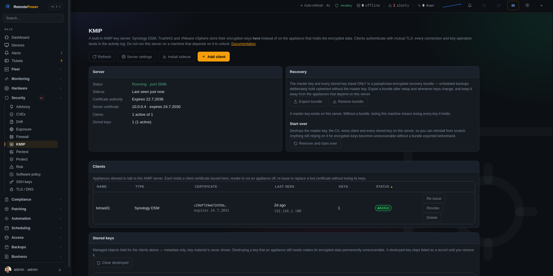 KMIP key server
