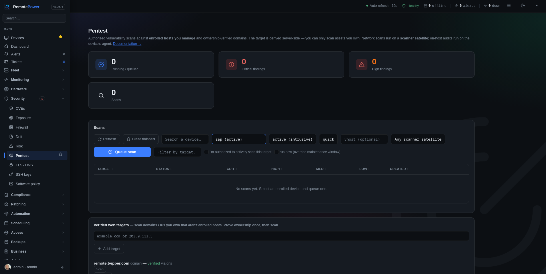 Pentest page